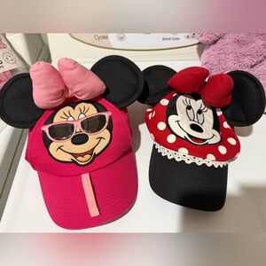 Disney Minnie Mouse Pink and Red Caps